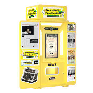 Photomaton commercial A3 rétro en forme de journal avec papier Dowling, à retour sur investissement élevé, pour centres commerciaux et sites touristiques - Product Image 1