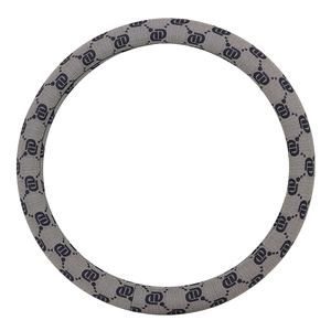 Donanma D Harfli Monogram Direksiyon Kapağı PVC Deri 1.1mm Araba İç Aksesuarı Otomobil Parçaları Aşınmaya Dayanıklı Gümüş Gri - Product Image 4