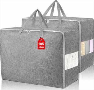 Sac de rangement Oxford grande capacité personnalisé avec fenêtre transparente, idéal pour couvertures, déménagement et literie (pour salon) - Product Image 1