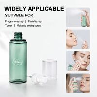 Vente flash : flacon pulvérisateur transparent en PET de 100 ml, logo personnalisé, pulvérisation fine, pour lotion cosmétique, toner, eau