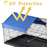 Cage à volaille pliable en métal pour l'extérieur, pour petits animaux, enclos pour lapins, poulailler avec couverture UV et tapis de fond