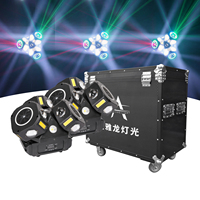 Luz Móvil Profesional de 150W con Múltiples Efectos, LED Beam, Láser, Estroboscópico y Tira de Luz a Todo Color para Iluminación de Escenarios DJ