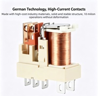 Composant de contrôle de puissance micro-mince RJ1S-CL (P) AC220V 1NO 1NC 12A 5 broches, équipé d'une base raffinée de qualité supérieure