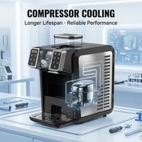 Machine à glaçons automatique électrique HONEYICE 2-en-1, produit des glaçons clairs, prépare des smoothies, en acier inoxydable, pour hôtel