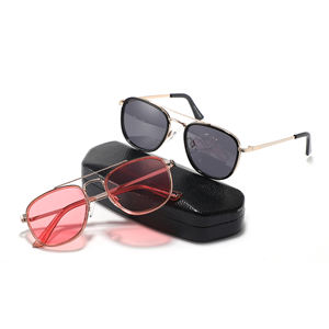 2025 New Fashion Square <b>Pilot</b> Sun Glasses Women New Design Metal Small Frame Gradient Sun Glasses Female Popular Sunglasses - Product Image 4