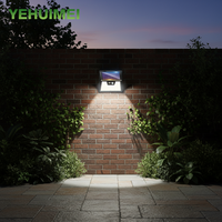 176 lampes solaires LED avec détecteur de mouvement PIR, étanches, sans fil, alimentées par énergie solaire, pour extérieur, jardin, rue, mur