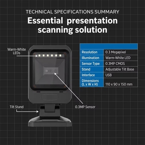 Scanner de codes-barres USB 1D/2D Henex H2200 <span class=keywords><strong>pour</strong></span> présentation, scanner de codes <span class=keywords><strong>QR</strong></span> de comptoir <span class=keywords><strong>pour</strong></span> centres commerciaux - Product Image 6