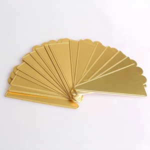 Plateaux à gâteaux en <span class=keywords><strong>carton</strong></span> doré, ronds et carrés, pour base de mousse épaisse, gâteaux coupés en triangle, desserts et petites pâtisseries - Vente en gros - Product Image 3