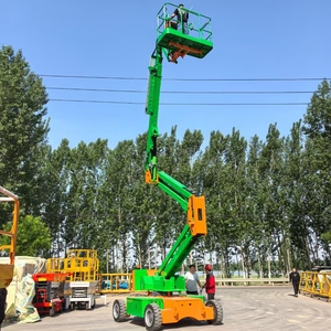 順車工場セール 350kg 250kg積載能力 リフト 14 18 20 22メートル 電動またはディーゼル式マンリフト ブームリフト - Product Image 3