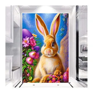 DIY Full Square Round Drill Cross Stitch Diamond Embroidery Animal Rabbit 5D Diamond Painting Home Decor Gift