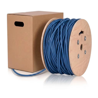 Câbles réseau LAN Cat 6 UTP FTP SFTP en cuivre nu CCA sur bobines en bois, 305m/boîte, pour intérieur/extérieur, fabriqués en Chine