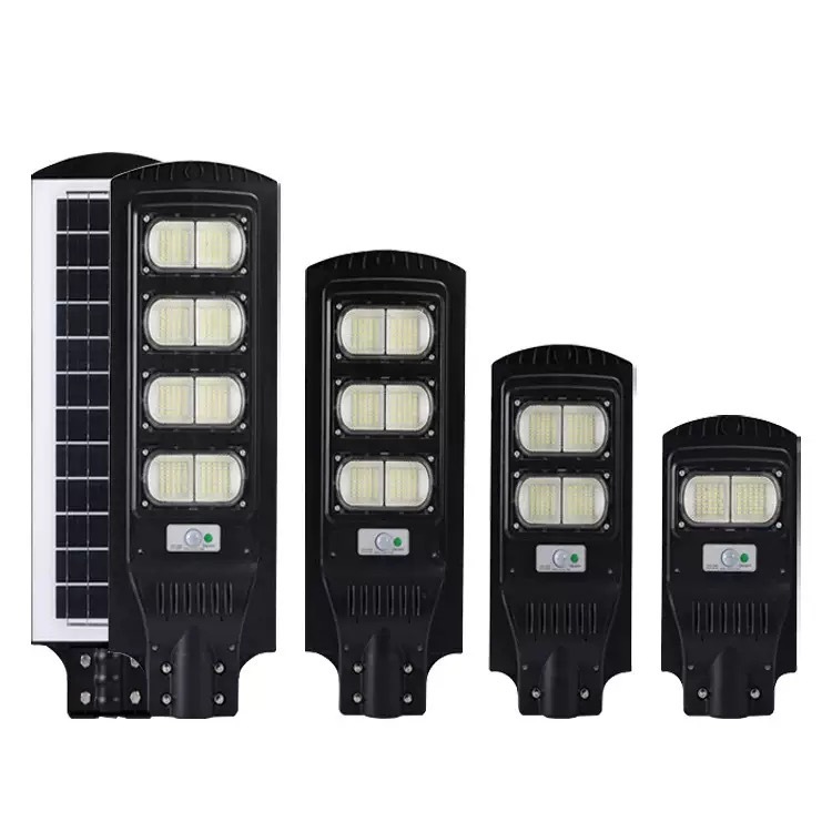Hot Sell Energy-saving LED Solar Street Lights 50W-300W IP65 Waterproof with Radar Induction Control for Garden Lighting Use