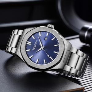 Reloj de Lujo para Hombre, Vintage, 42 mm, Acero Inoxidable, Resistente al Agua, Movimiento de Cuarzo Miyota, Cristal, 5 ATM, Caja de Acero Inoxidable, 22 mm - Product Image 3