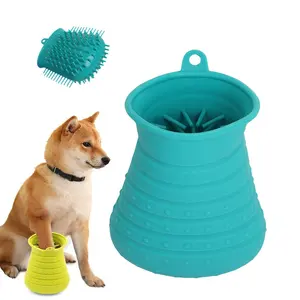 Portable Soft Silicone Dog Paw Washer Cup Dog Foot Washer Dog Paw Cleaner