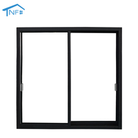 Fenêtre coulissante horizontale moderne en aluminium, design antivol, double vitrage trempé, insonorisée, NFRC AS2047, pour extérieur, salon