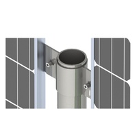 Support de clôture pour panneaux solaires verticaux, vente en gros, système de montage au sol en acier galvanisé à chaud personnalisé, SunRack SFS-FFB-01