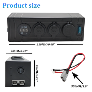 12V/24V RV bảng phân phối điện với USB QC3.0 sạc, không thấm nước hộp điều khiển điện Hub cho ô tô Marine sử dụng - Product Image 2