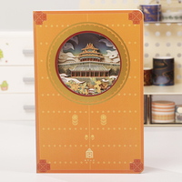Cahier de revue promotionnel personnalisé de scène d'automne de jardin impérial cadeaux de fête de style imprimé au format A5 pour la Saint-Valentin