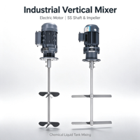 Agitateur vertical industriel, moteur électrique, arbre en acier inoxydable, hélice pour le mélange et le séchage de liquides alimentaires et chimiques, 100L
