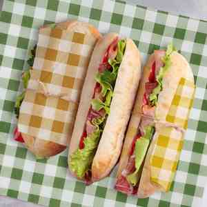 Custom Greaseproof Craft <b>Paper</b> Hamburger Sandwich Packaging with <b>Wax</b> Coating for Food Cake Candy - Product Image 1