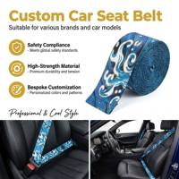 Ceinture de sécurité universelle pour voiture de course, largeur 4,8 cm, motif ondulé, harnais de sécurité pour l'intérieur du véhicule