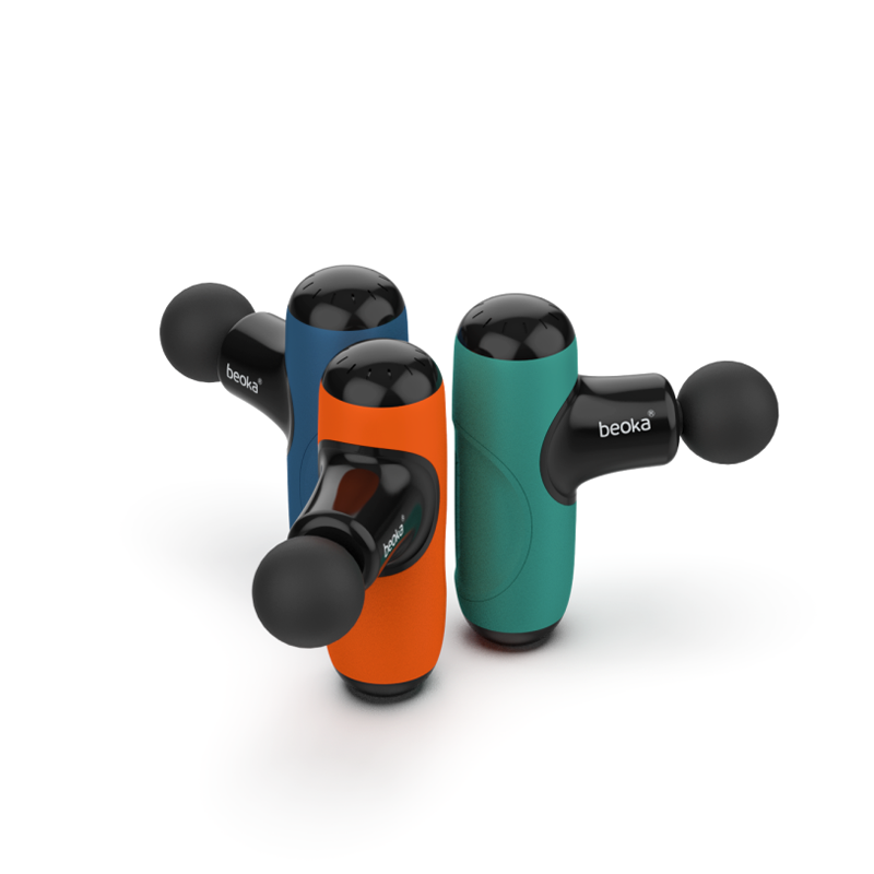 Beoka Portable Mini Fascia Gun | 5-Head Deep Tissue Massage Device with Brushless Motor, 5-Speed Percussion, 7-8mm Amplitude, Pocket-Sized Design for Muscle Recovery & Relaxation – Qatar