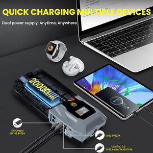 Démarreur de saut de voiture à courant de pointe 3000A 37000mWh 12V <span class=keywords><strong>Jump</strong></span> Box Booster de batterie de voiture Pack <span class=keywords><strong>Multi-Function</strong></span> Car Battery <span class=keywords><strong>Jump</strong></span> <span class=keywords><strong>Starter</strong></span>
