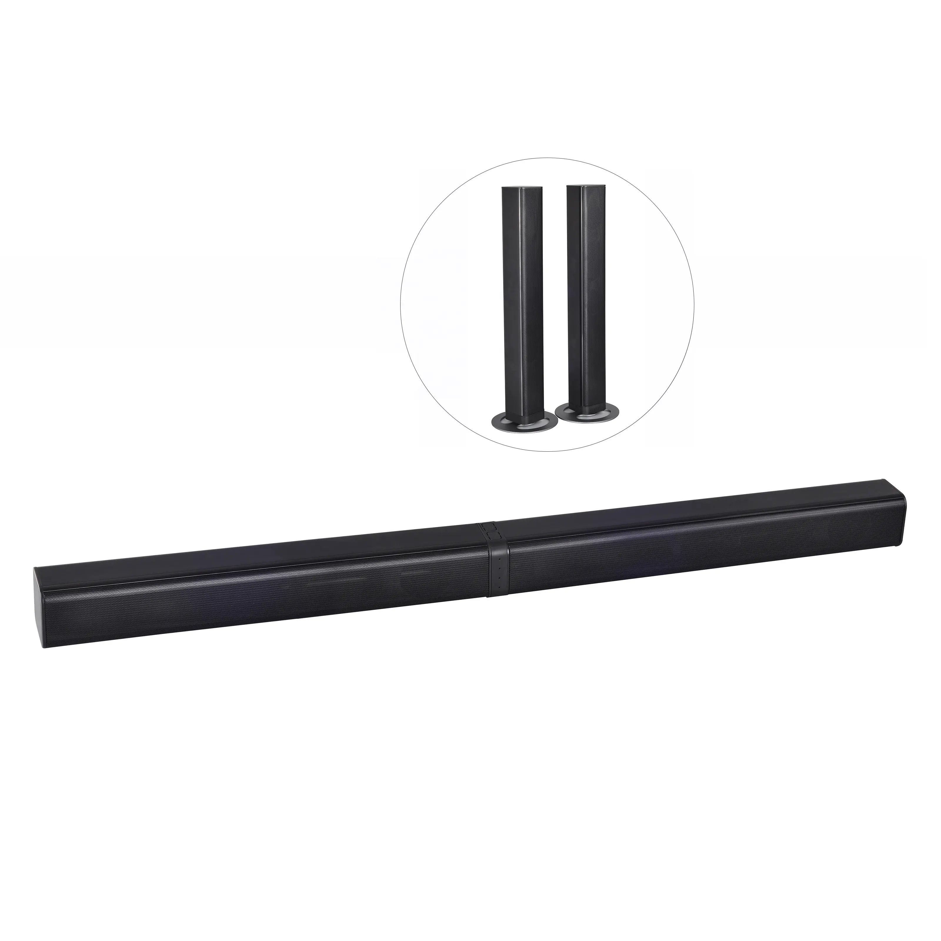 Fabrika doğrudan satış OEM ses çubuğu 30W Led kablosuz Bluetooth Tv soundbar'da hoparlör ev sinema sistemi için Tv ev