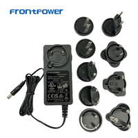 Adaptateur AC/DC interchangeable Frontpower 24V 2.5A 19V 3.42A 18V 3A, adaptateur CCTV 24V avec certifications UL CE GS UKCA SAA CCC