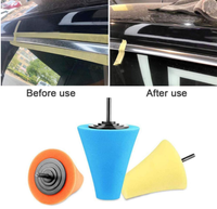 Ensemble de 6 pièces pour roues de voiture, perceuses à main, polissage conique, roues de voiture, détails de voiture, roues à billes, entretien des roues, polissage à l'éponge