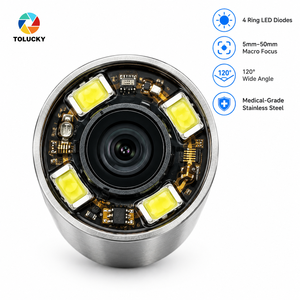 Module de caméra endoscopique industrielle BF2013 0.3MP DVP, champ de vision de 120 degrés, 4 LED, mise au point macro, sonde étanche pour l'inspection des tuyaux - Product Image 1
