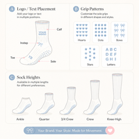 CONCEPTION ET MAQUETTE GRATUITES Chaussettes de yoga personnalisées pour femmes Chaussettes de yoga antidérapantes Chaussettes antidérapantes pour le pilates et la remise en forme