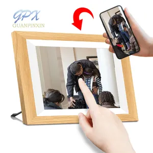 GPX新款10.1小尺寸木质液晶无线数码相框电动相框带视频环路数码相框