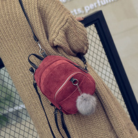 Sac à dos en velours côtelé personnalisé avec pendentif boule, sac imperméable tendance pour femmes, vente en gros