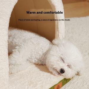 Klein Formaat Winter Warmte Hond Huis Wasbaar Huisdier <span class=keywords><strong>Bed</strong></span> Voor Alle Seizoenen Huis-Vormige Winter Benodigdheden Voor Kleine Honden - Product Image 3