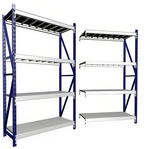 מתכווננת 5-שכבות מתכת מתלה בינונית עם הגנה עמיד בפני חלודה עמיד בפני קורוזיה לאחסון מחסן - Product Image 5