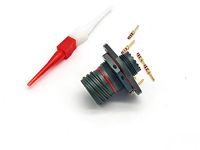 D38999/24B5PN Amphenol Typ Buchse Gerader Stecker Automobil-Rundsteckverbinder Zubehör Vergoldete Kontakte Aluminiumlegierung