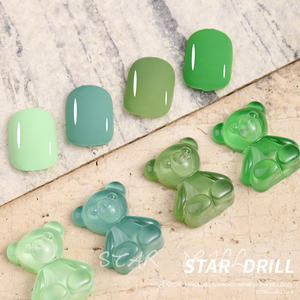 Ailanuo ชุดกาวทาเล็บ15มล. 8สีเขียว8สีเขียวกาวสำหรับการบำบัดด้วยแสงไวท์เทนนิ่งในฤดูใบไม้ร่วงและฤดูหนาวผู้จำหน่ายกาวทาเล็บ - Product Image 1