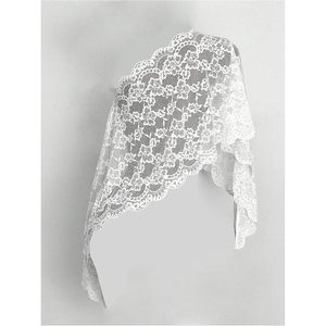 Poncho de Encaje Floral para Mujer, con Hombros Descubiertos, Asimétrico, Holgado, Corto, para la Playa, Transpirable, 100% Poliéster - Product Image 2