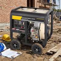 Générateur diesel portable 2000W 2KW à châssis ouvert, monocylindre, refroidissement par air, démarrage électrique, groupe électrogène 50/60Hz DG2200E