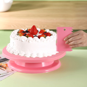Eco-Friendly <strong>Cake</strong> Decorating Supplies <strong>Turning</strong> <strong>Table</strong> for <strong>Cake</strong> Stands Plastic <strong>Cake</strong> Drum Sets Including Piping Nozzle Cream Spatula - Product Image 3