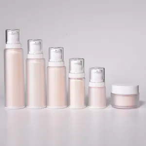 Biodegradable 30ml 50ml 100ml 120ml Frosted Matte White Pink Spray Pump Bottle Plastic Skin Care Face Serum Lotion Bottle