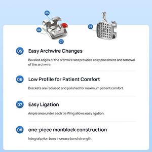 Kanca monoblok ortodontik parantez ile diş Mini Roth/Mbt 022 - Product Image 3