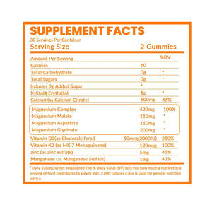 Gomitas masticables con sabor afrutado orgánico OEM sin azúcar vegano calcio hierro zinc selenio vitamina D3 K2 para adultos hombres mujeres - Product Image 2