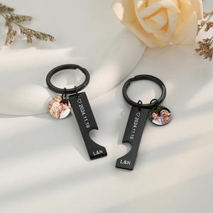 Bar personnalisé gravé immobilier souvenir cadeau New <span class=keywords><strong>Sweet</strong></span> <span class=keywords><strong>Home</strong></span> pendaison de crémaillère coeur en acier inoxydable couples <span class=keywords><strong>porte</strong></span>-<span class=keywords><strong>clés</strong></span> - Product Image 4