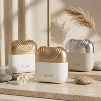Flacon pompe plat en plastique PE personnalisé de 50 ml pour cosmétiques, crème solaire isolante SPF portable