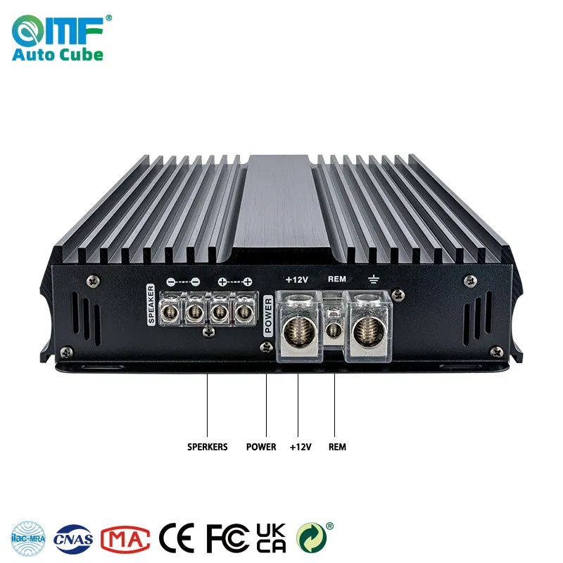 QMF-HP1500.1D Customizável Fábrica OEM Classe D Carro Amplificador De Áudio Monobloco Coréia Amplificador De Carro 7500W RMS