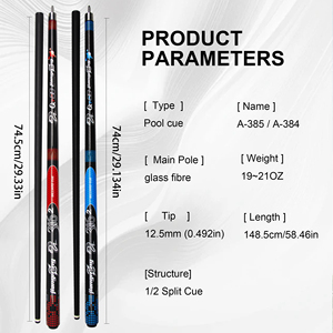 ไม้คิวพูล Venomous Snake - 58.46 นิ้ว แบบ 1/2 แยกส่วน พร้อมหัวคิว 13 มม. และข้อต่อ Uni-Loc - Product Image 5