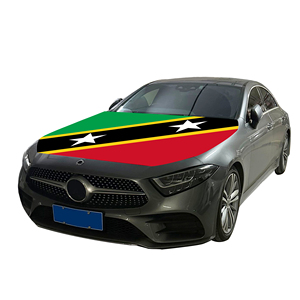Vente en gros 120x150cm Housse de capot de voiture style fanion Saint-Kitts-et-Nevis Résistante à l'usure et durable Housse de capot moteur - Product Image 3