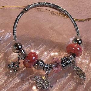 Braccialetti Regolabili in Acciaio Inossidabile con Charm Cartoon Kawaii, Gioielli Personalizzati per Ragazze - Product Image 2